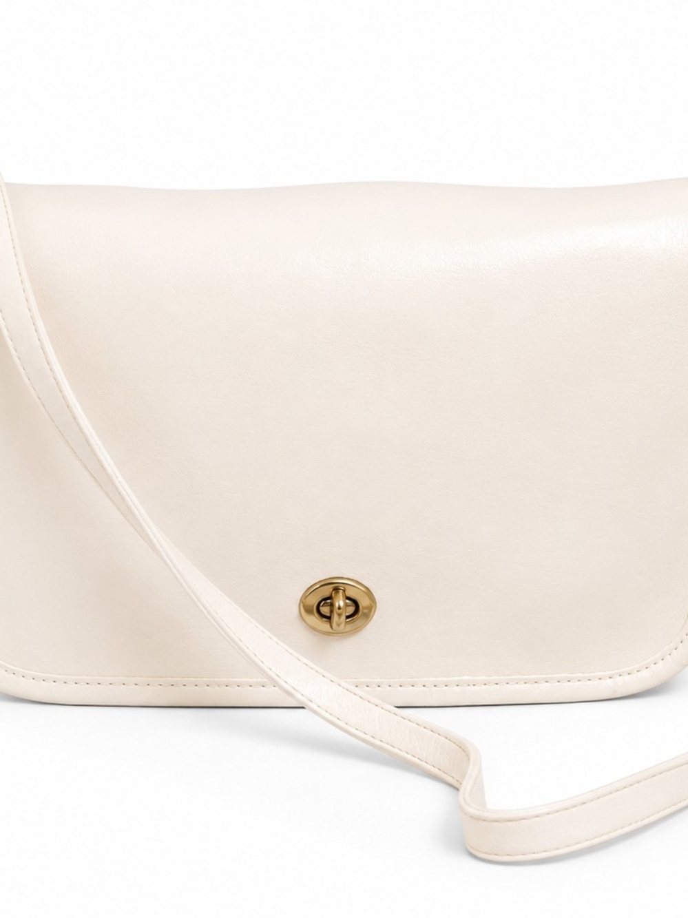 Vintage Rare Coach Ivory Glove-tanned Convertible Clutch Style 4614 Made In NYC - Picture 3 of 9